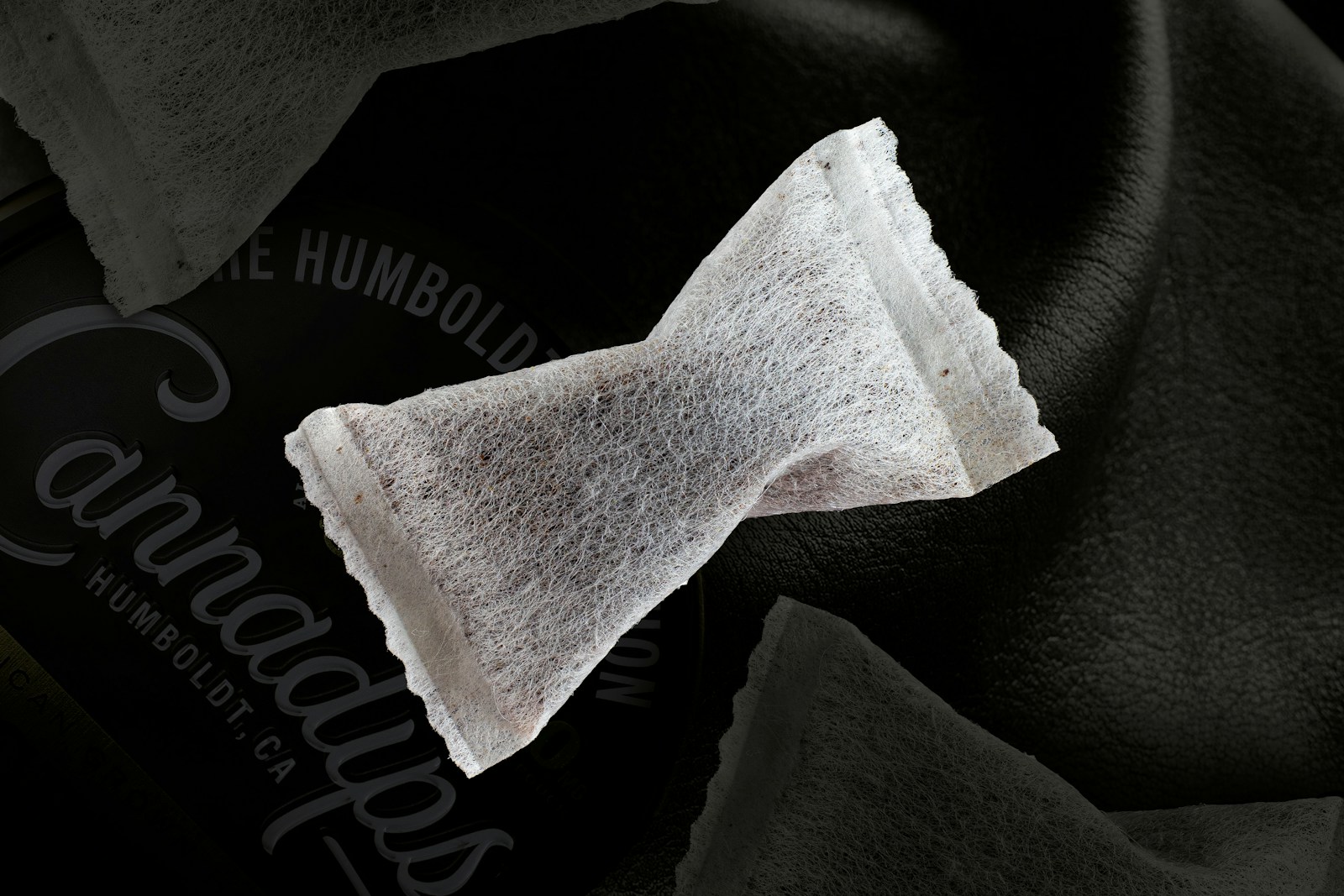A black and white photo of a piece of cloth